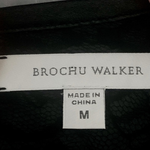 BROCHU WALKER Silk Lace Blouse Sheer Long Sleeves Black Style# HY13965 - Picture 2 of 16